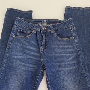 7 For All Mankind Girl's Slimmy Jeans‎ Size 16 Medium Wash Mid Rise Junior Denim